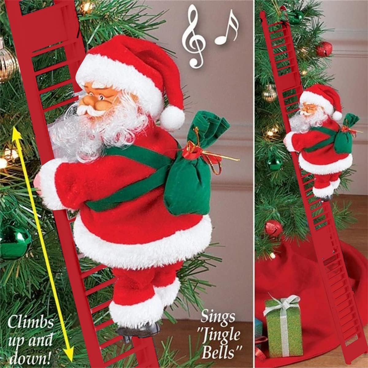 Amazon.com: Electric Santa Claus Climbing Ladder, Up and Down